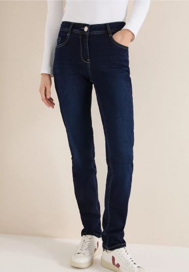 Jeans elasticizzati a vita alta. mode... - dark blu