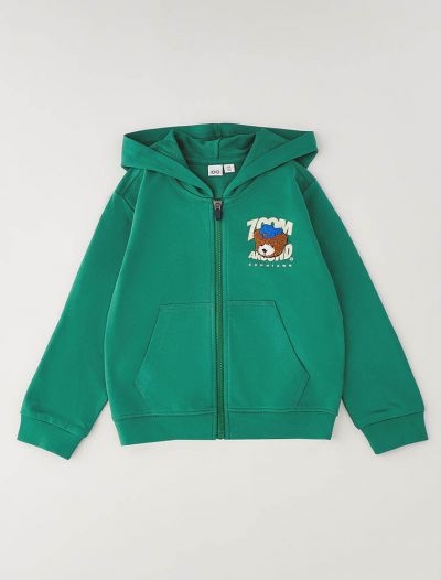 Maglia in felpa aperta I Do - verde