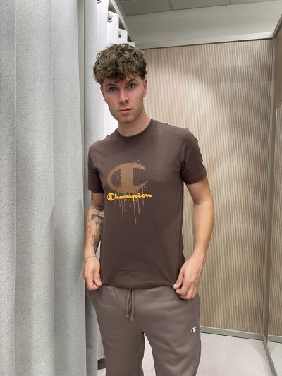 T-shirt manica corta sportiva Champion - marrone