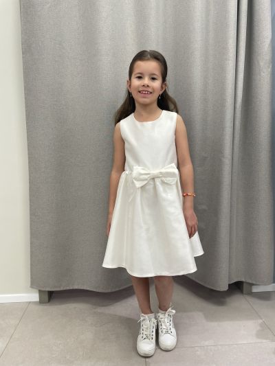 Abito manica corta elegante Melany Rose - panna