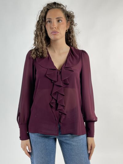 Camicia manica lunga giovane Artigli - bordeaux