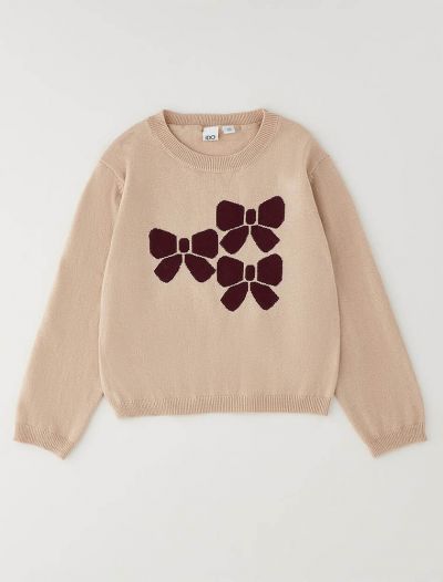 Pullover manica lunga I Do - beige