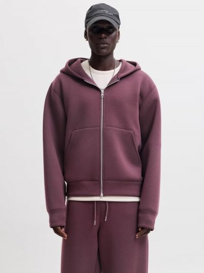 Maglia in felpa zip cappuccio Jack & Jones - rosso