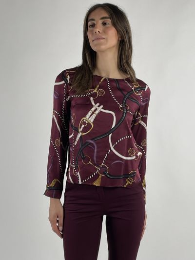 Camicia manica lunga Emme - melanzana