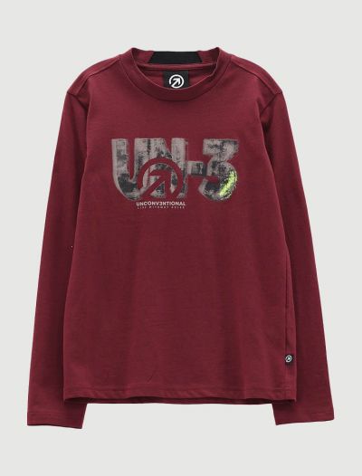 T-shirt manica lunga sportiva Uncoventional - cordova