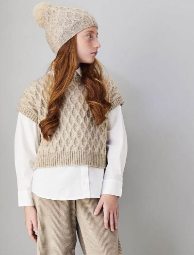 Pullover senza maniche I Do - tortora