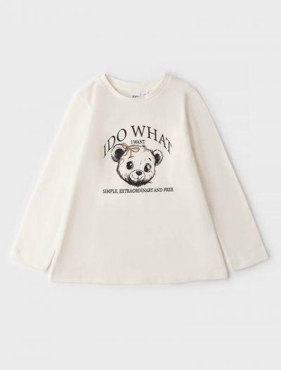 T-shirt manica lunga I Do - panna