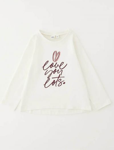 T-shirt manica lunga I Do - panna