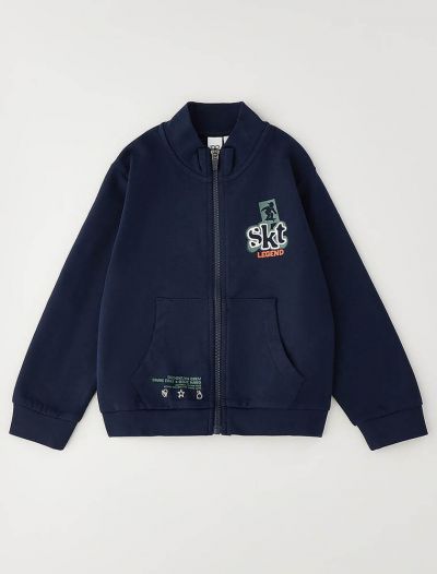 Maglia in felpa aperta I Do - navy