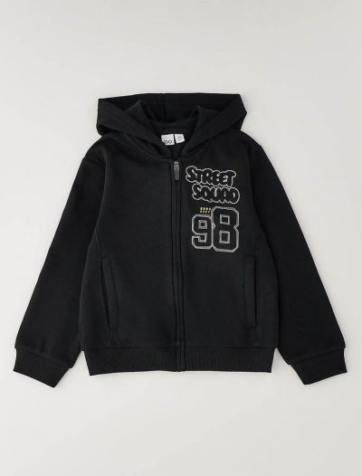 Maglia in felpa aperta I Do - nero