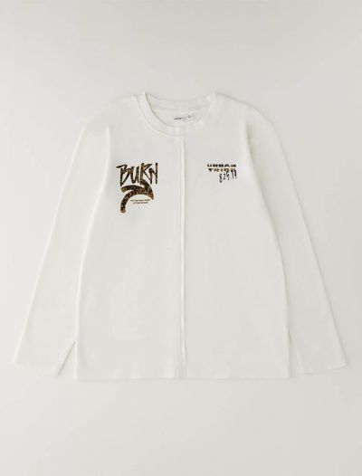 T-shirt manica lunga I Do - bianco