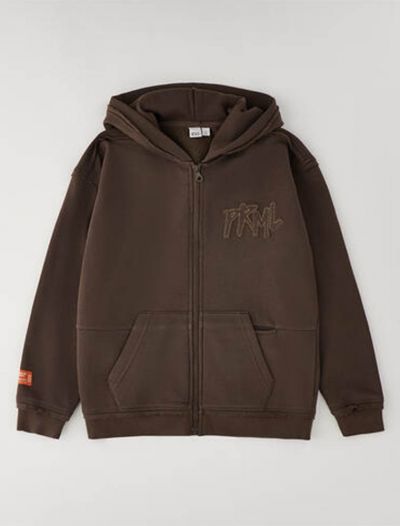 Maglia in felpa aperta I Do - marrone