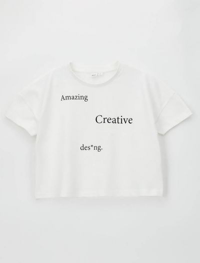 T-shirt manica corta I Do - panna