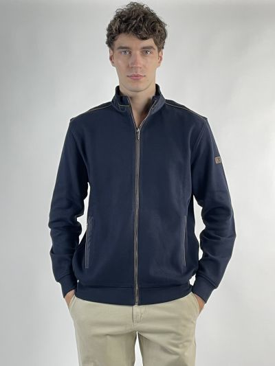 Maglia in felpa aperta Bugatti - blu