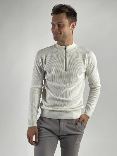Lupetto zip Seinse - white