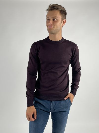 Maglia manica lunga Seinse - melanzana