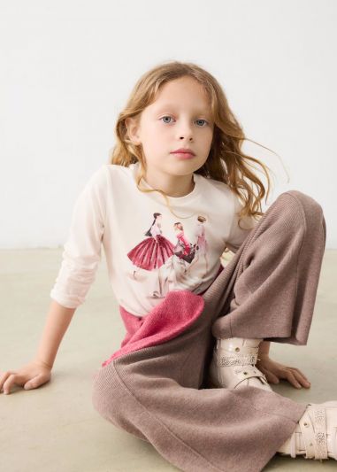 T-shirt manica lunga Mayoral - panna rosa