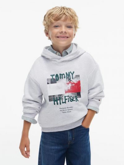 Maglia in felpa cappuccio Tommy Hilfiger - grey