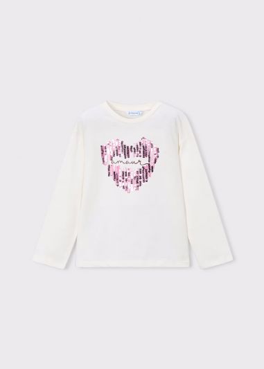 T-shirt manica lunga Mayoral - ecru