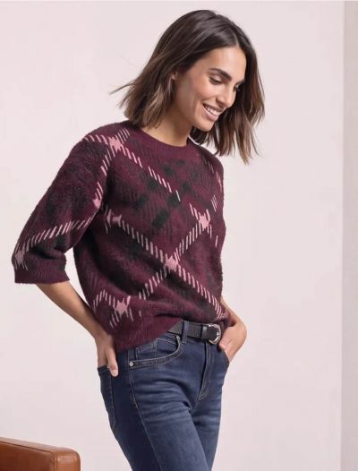 Pullover manica lunga Street One - bordeaux