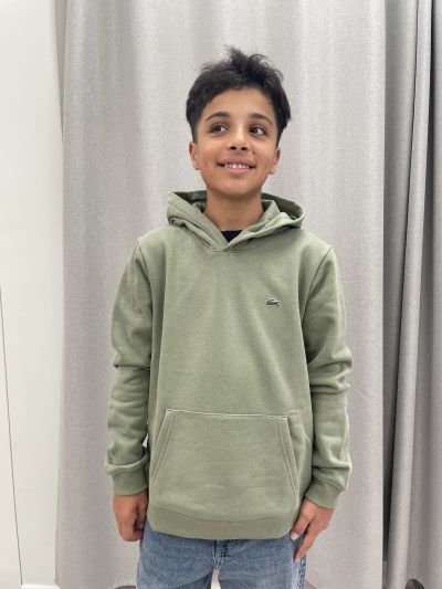 Maglia in felpa cappuccio Lacoste - verde militare