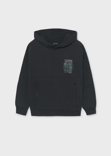 Maglia in felpa cappuccio Mayoral - carbone