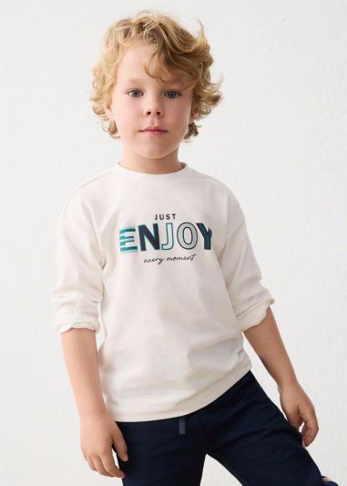 T-shirt manica lunga Mayoral - panna
