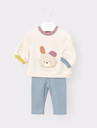 Completo 2 pezzi Newborn - malva