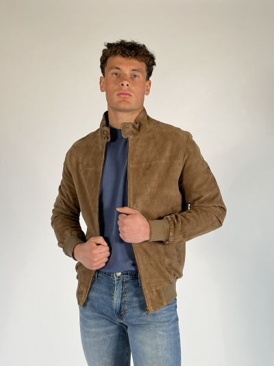 Giubbino in pelle Talenti - tortora