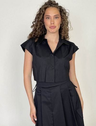 Camicia manica corta Rinascimento - nero