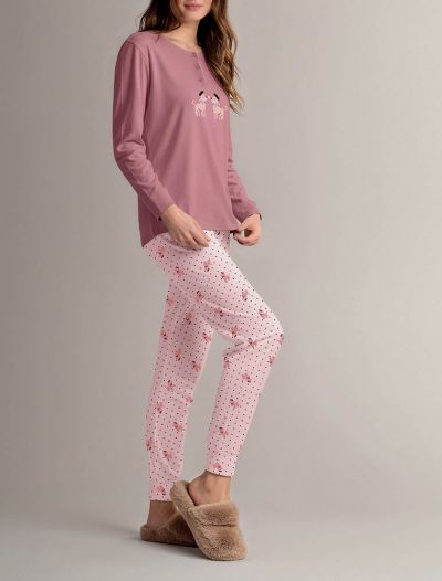 Pigiama lungo Infiore - rosa