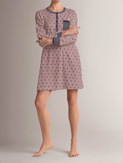 Camicia da notte Infiore - tortora