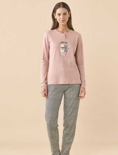 Pigiama lungo Noidinotte - rosa