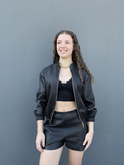 Giubbino ecopelle San Babila - nero