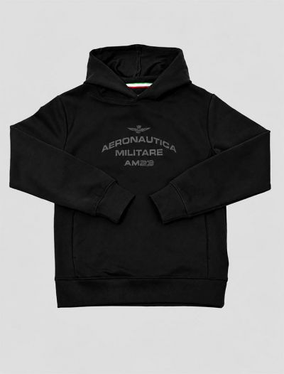 Maglia in felpa cappuccio Aeronautica Militare - nero