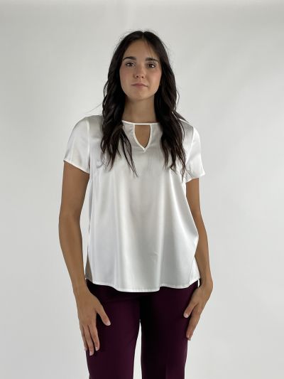 Camicia manica corta Rinascimento Curvy - bianco