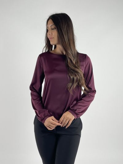 Camicia manica lunga giovane Rinascimento - bordeaux