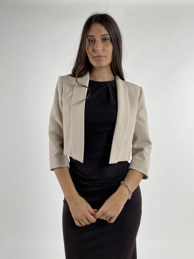 Giacca bolerino Rinascimento - tortora beige