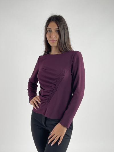 Camicia manica lunga giovane Rinascimento - bordeaux
