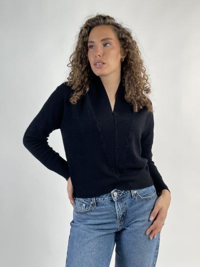 Maglia manica lunga Knit - San Babila - nero